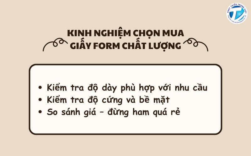 Kinh nghiệm chọn mua giấy form chất lượng 